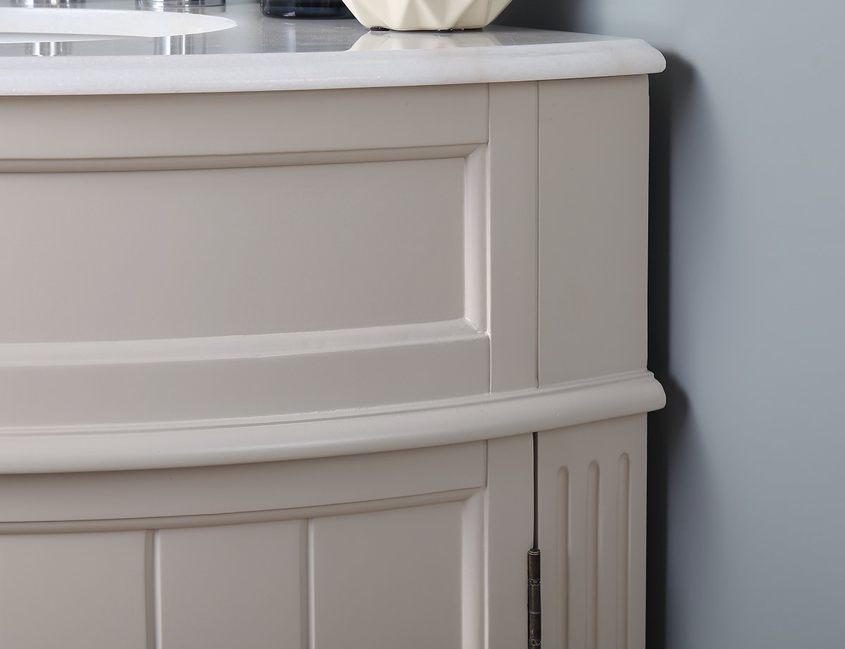 24 Inch Triadsville Taupe Corner Design Bathroom Vanity With Quartz Top