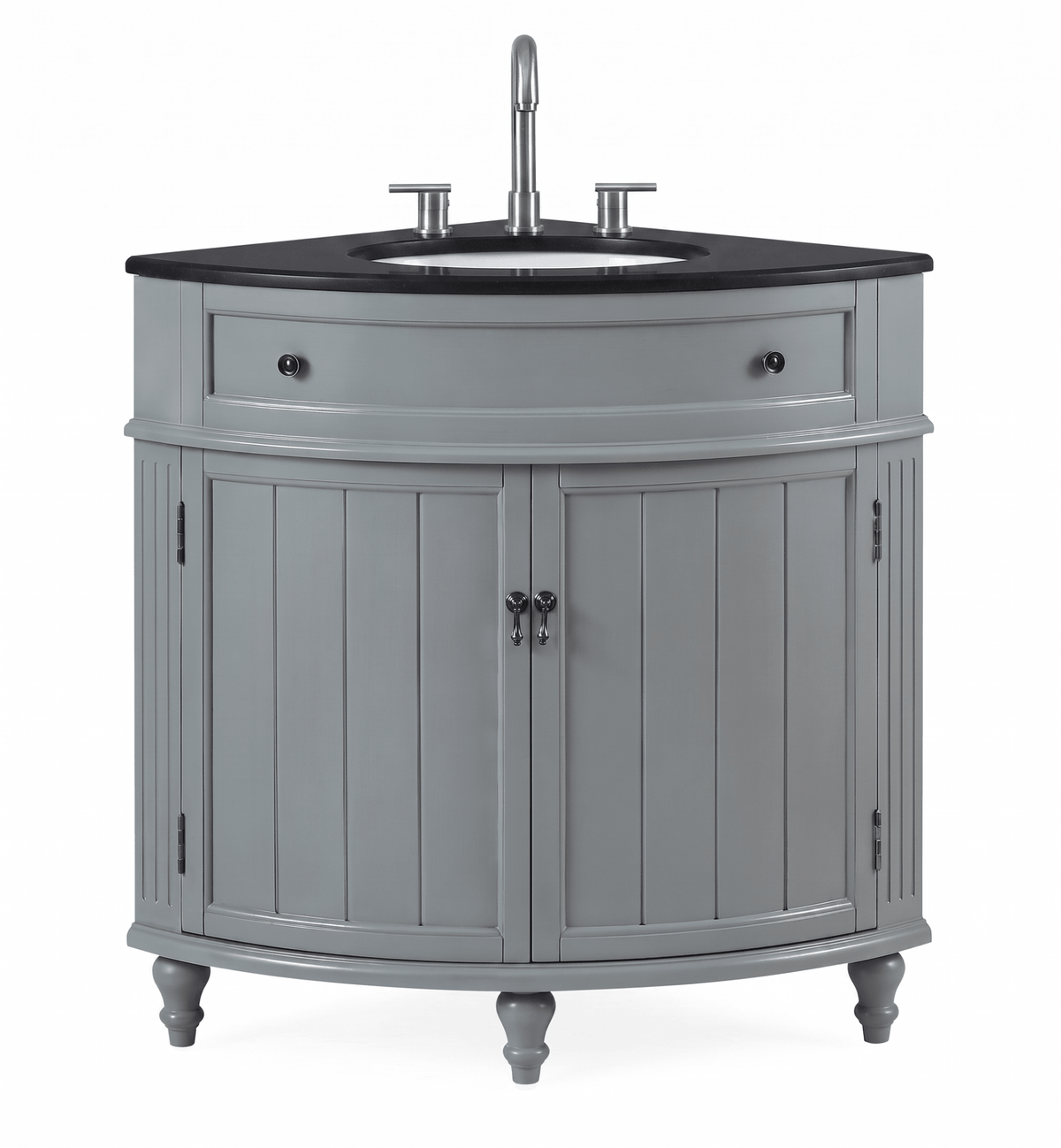 24 Inch Triadsville Freestanding Corner Bathroom Sink Vanity - White