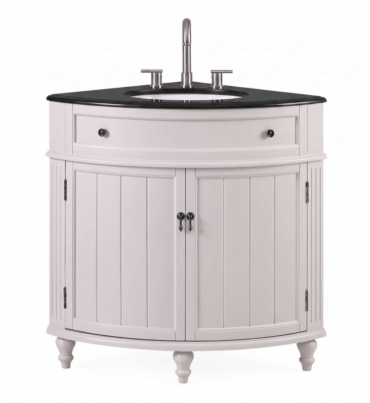 24 Inch Triadsville Freestanding Corner Bathroom Sink Vanity - White