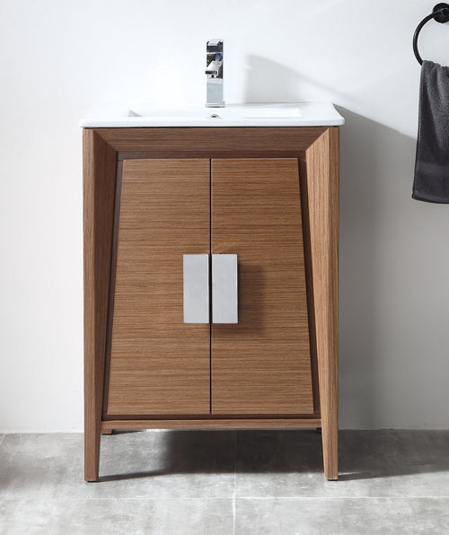 24 Inch Larvotto Light Wheat Modern Contemporary Modern Bathroom Vanity