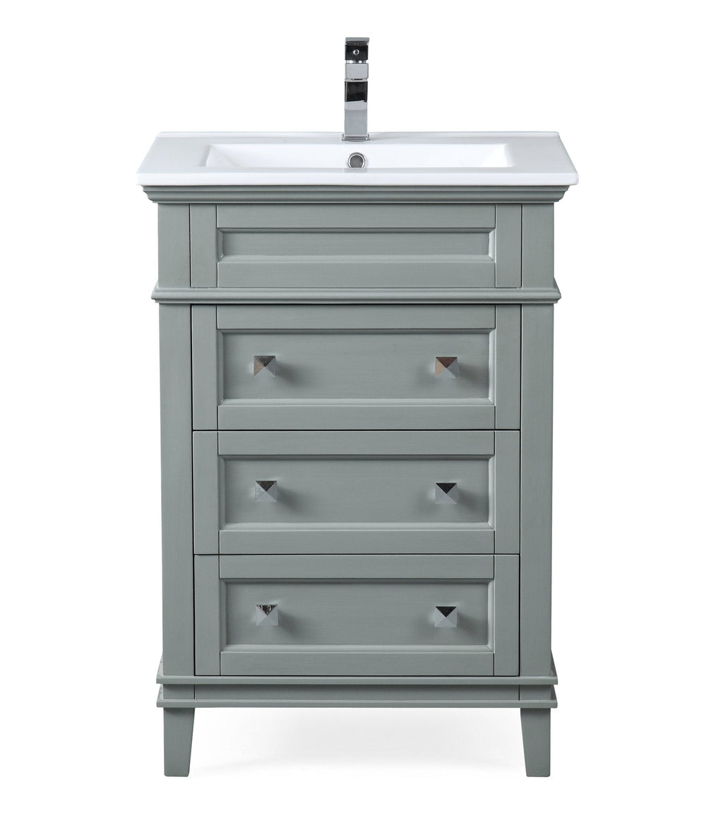 24 Inch Felix Gray Modern Small Bathroom Vanity