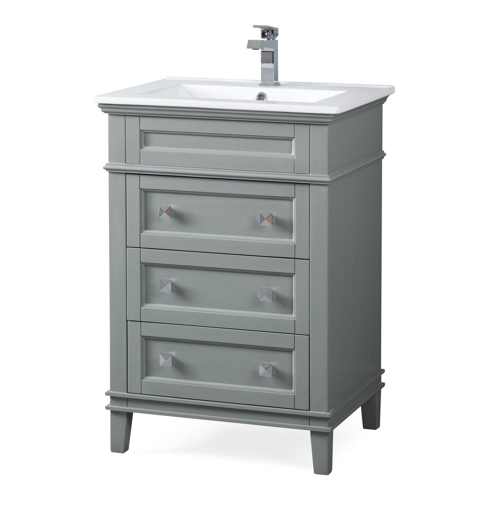 24 Inch Felix Gray Modern Small Bathroom Vanity