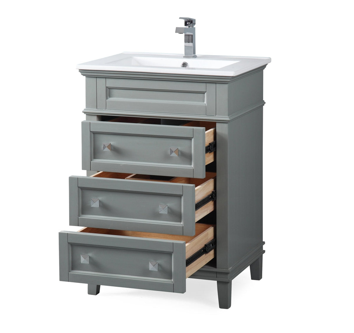 24 Inch Felix Gray Modern Small Bathroom Vanity