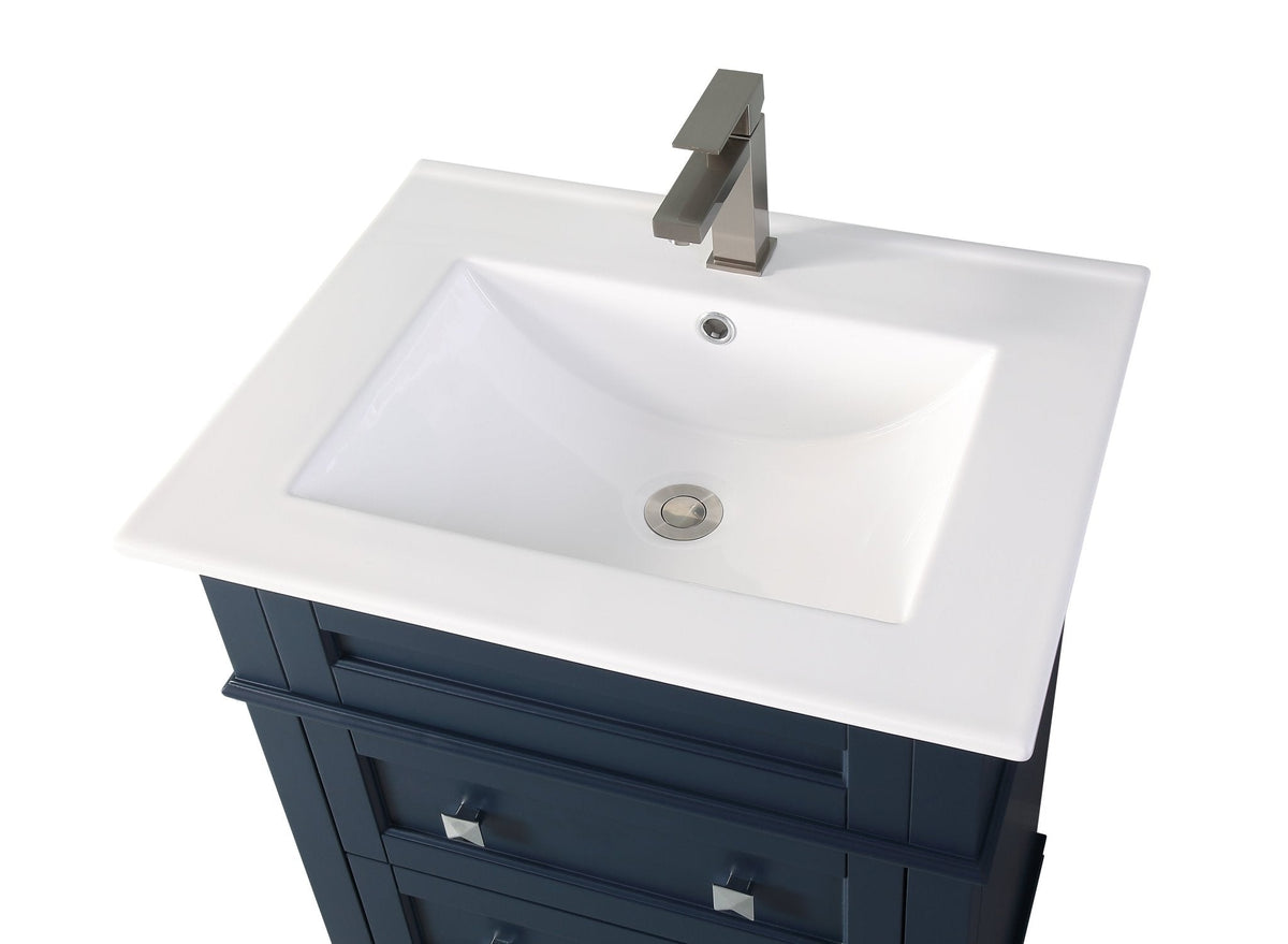 24 Inch Felix Navy Blue Modern Small Bathroom Vanity
