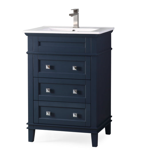 24 Inch Felix Navy Blue Modern Small Bathroom Vanity