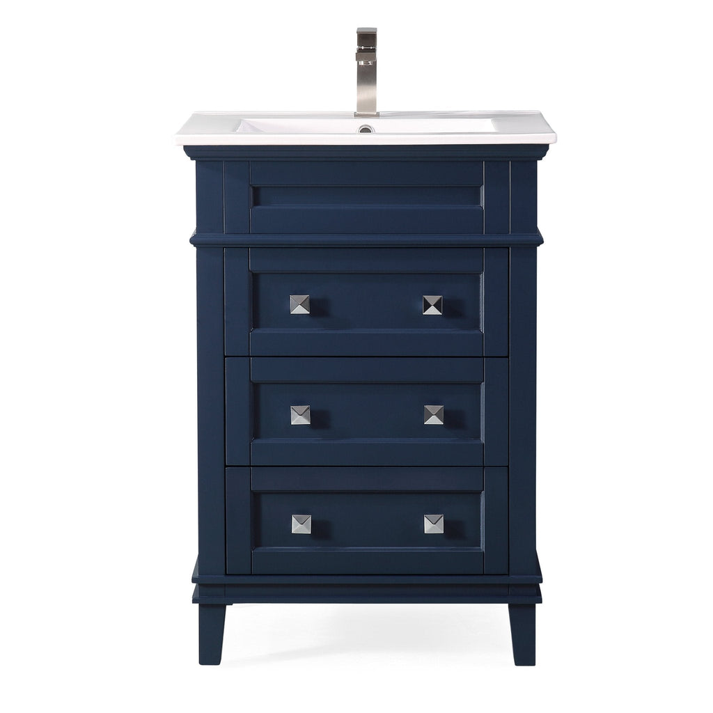 24 Inch Felix Navy Blue Modern Small Bathroom Vanity