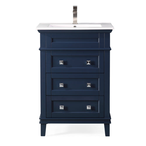 24 Inch Felix Navy Blue Modern Small Bathroom Vanity
