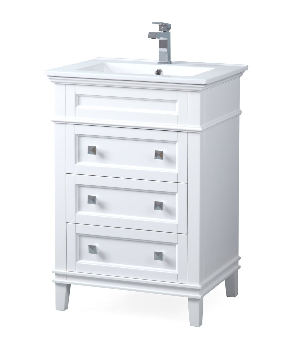 24 Inch Felix White Modern Small Bathroom Vanity