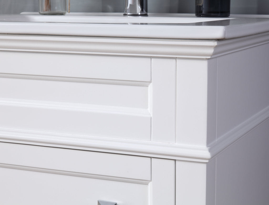 24 Inch Felix White Modern Small Bathroom Vanity