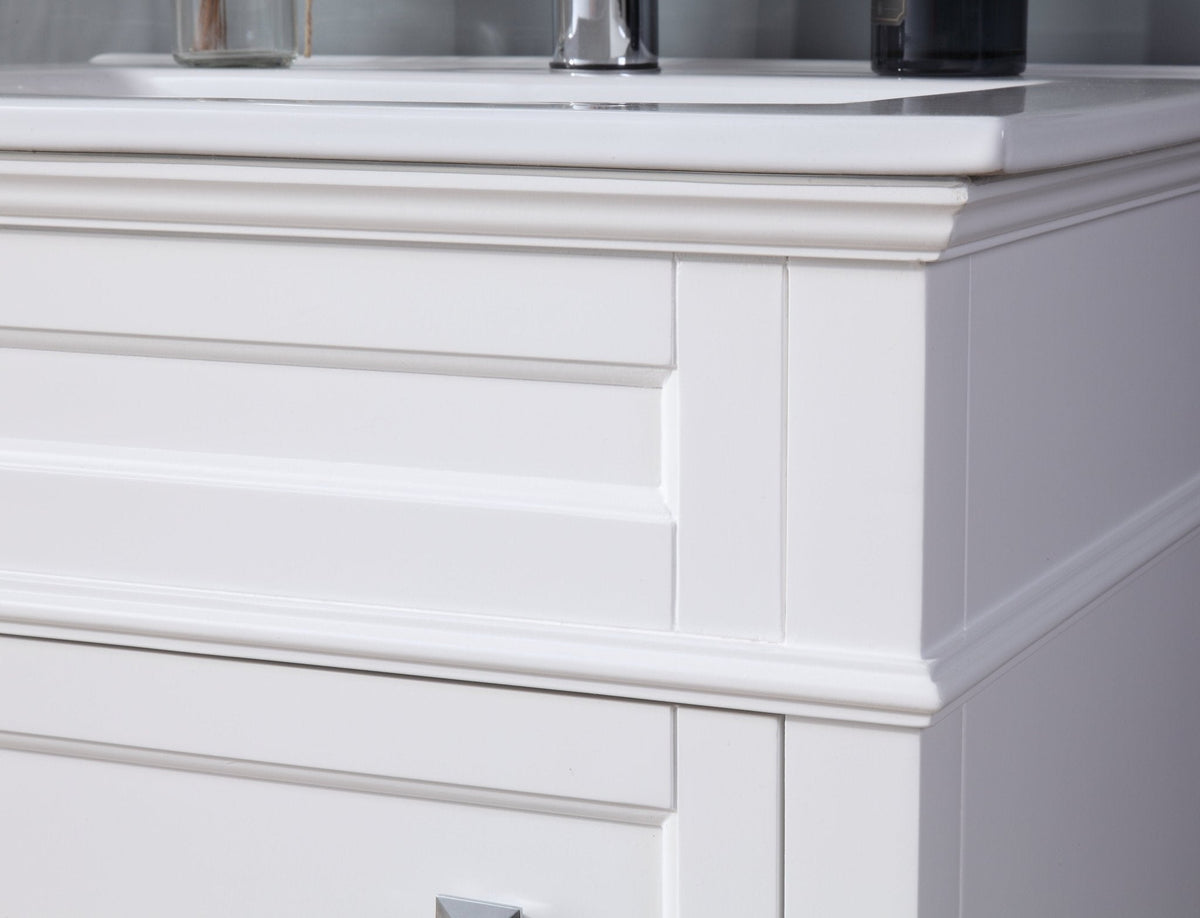 24 Inch Felix White Modern Small Bathroom Vanity