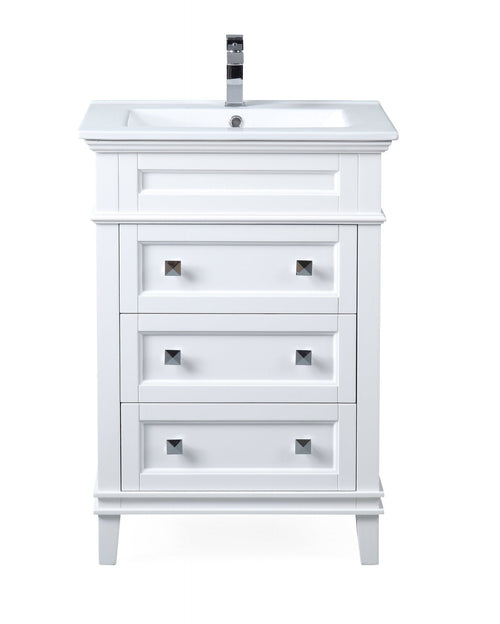 24 Inch Felix White Modern Small Bathroom Vanity