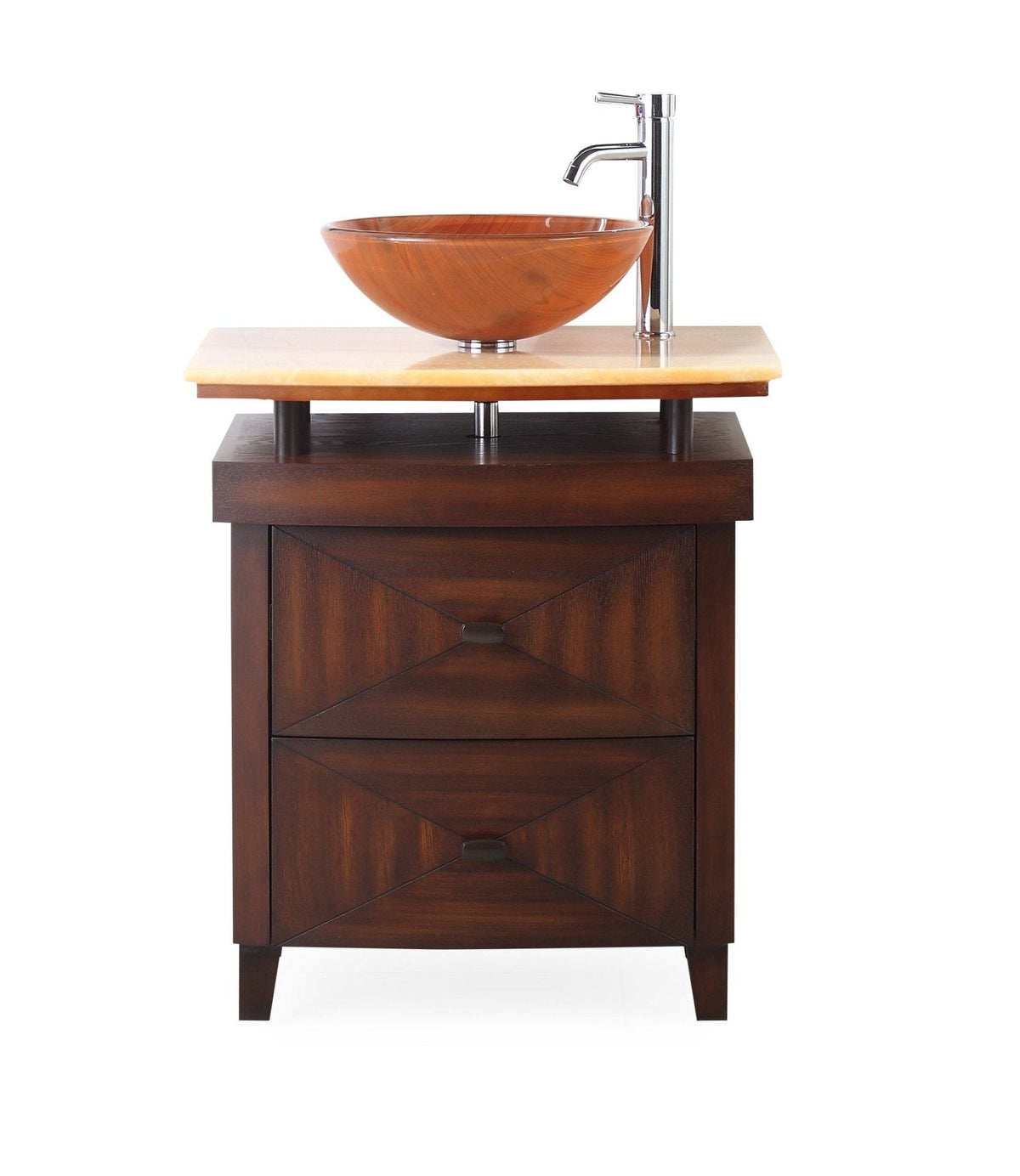 28" Benton Collection Onyx counter top Verdana Vessel Sink Bathroom Vanity
