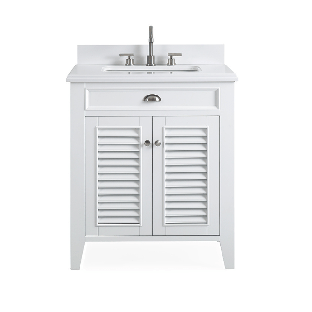 30 Inch Contemporary Style White Kalani Bathroom Vanity (Variant)