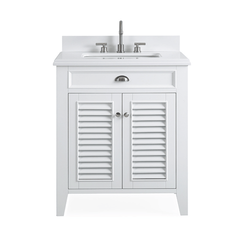 30 Inch Contemporary Style White Kalani Bathroom Vanity (Variant)