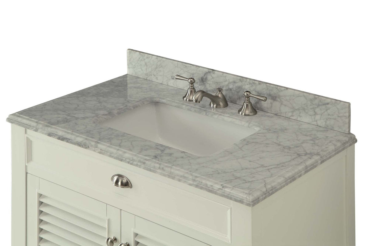 30 Inch Contemporary Style White Kalani Bathroom Vanity (Variant)