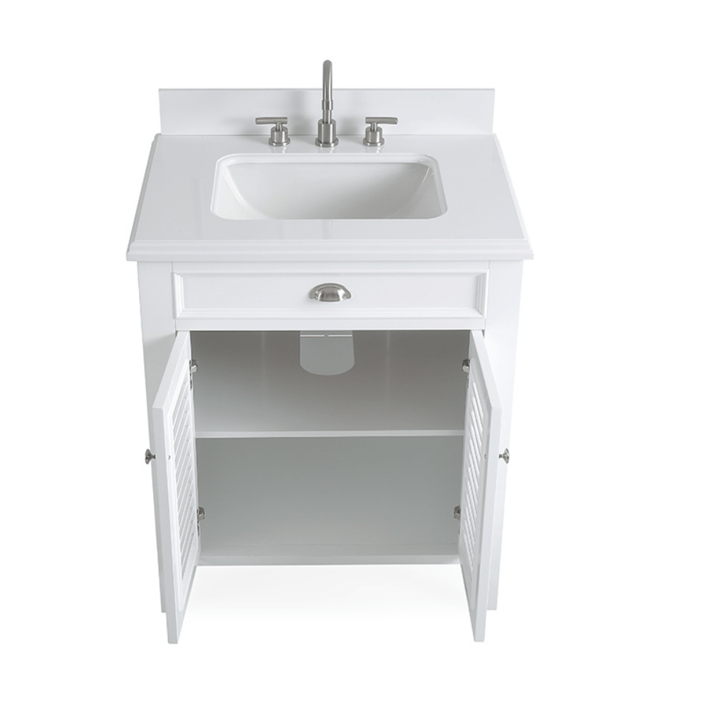 30 Inch Contemporary Style White Kalani Bathroom Vanity (Variant)