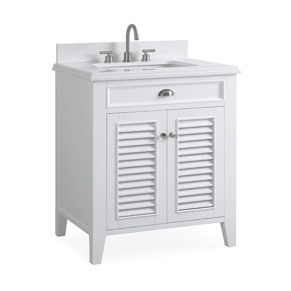 30 Inch Contemporary Style White Kalani Bathroom Vanity (Variant)