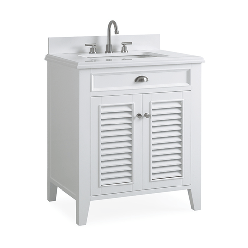 30 Inch Contemporary Style White Kalani Bathroom Vanity (Variant)