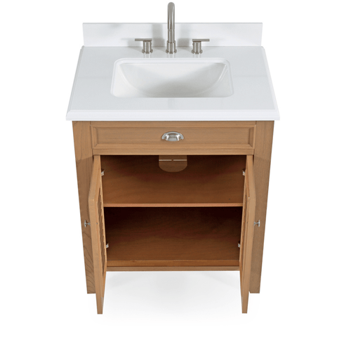 30 Inch Contemporary Style Wood Finish Kalani Bathroom Vanity