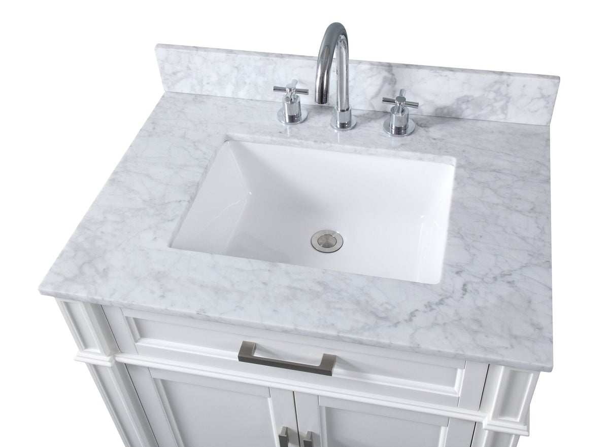 30 Inch Durand Modern Light Oak Bathroom Sink Vanity with Stone Counter Top