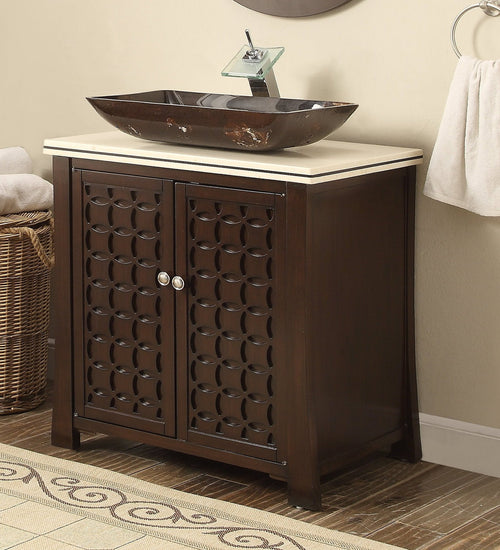 30" Benton Collection Giovanni Vessel Sink Bathroom Vanity