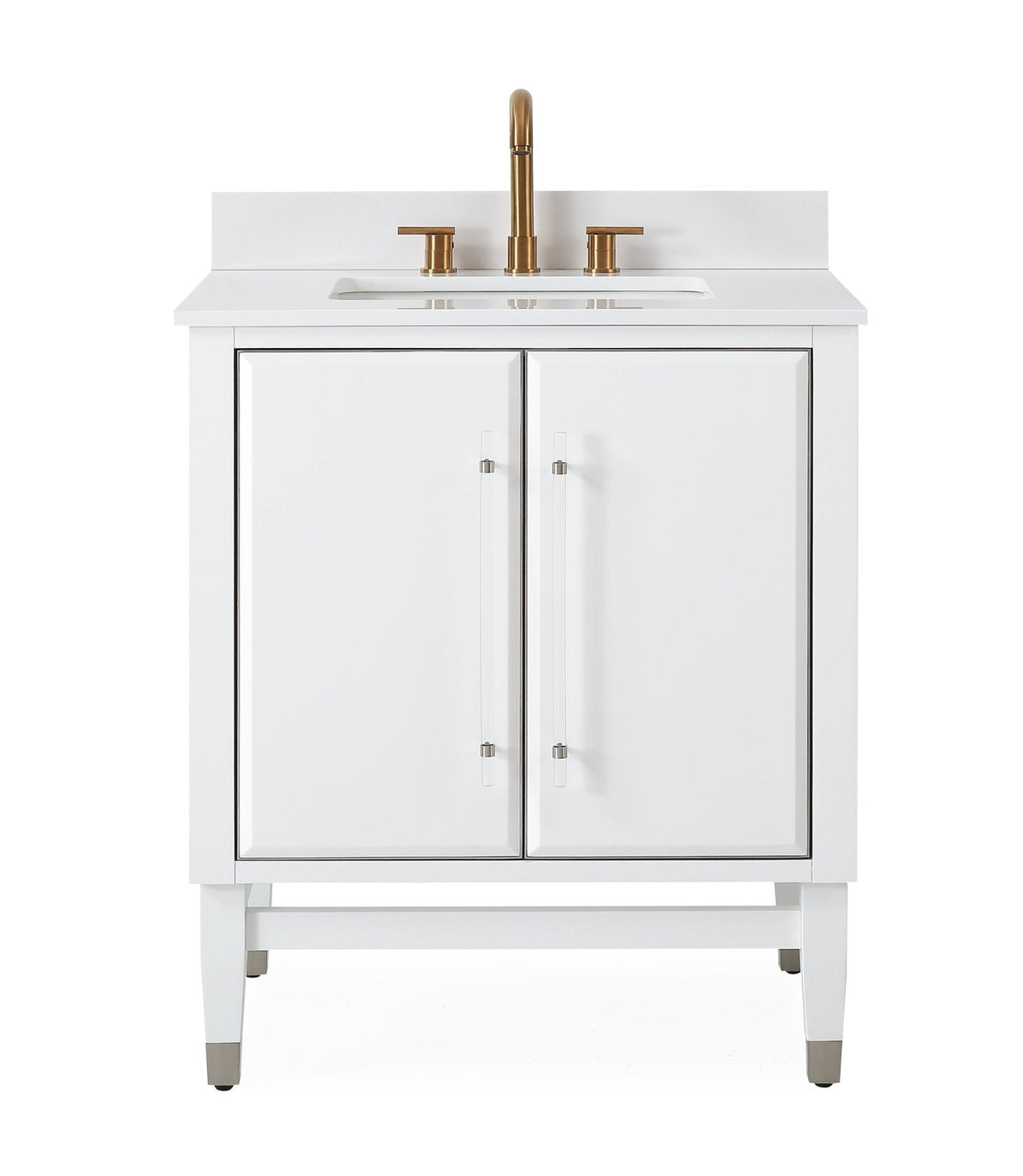 30" Tennant Brand Bertone White Modern Bathroom Sink Vanity