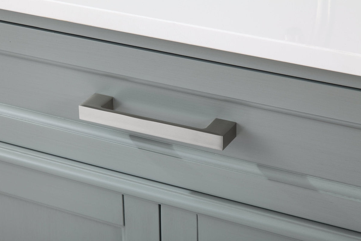 30 Inch Durand Modern Gray Bathroom Sink Vanity with Stone Counter Top