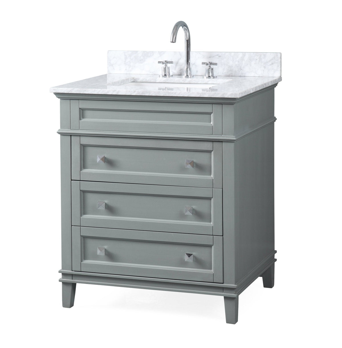 30" Tennant Brand Felix Modern Style Gray Bathroom Vanity