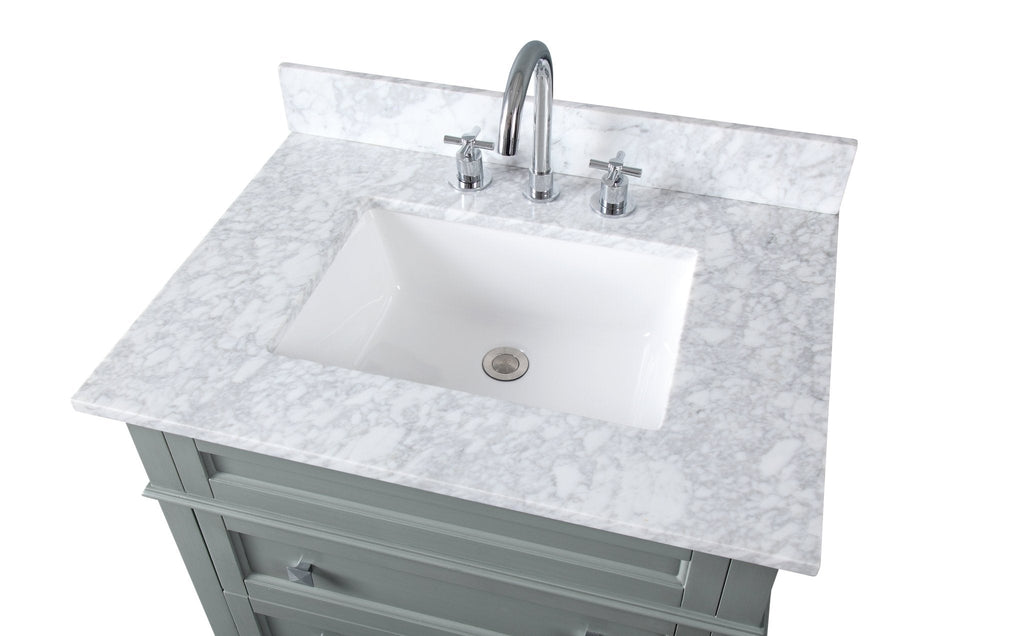 30" Tennant Brand Felix Modern Style Gray Bathroom Vanity