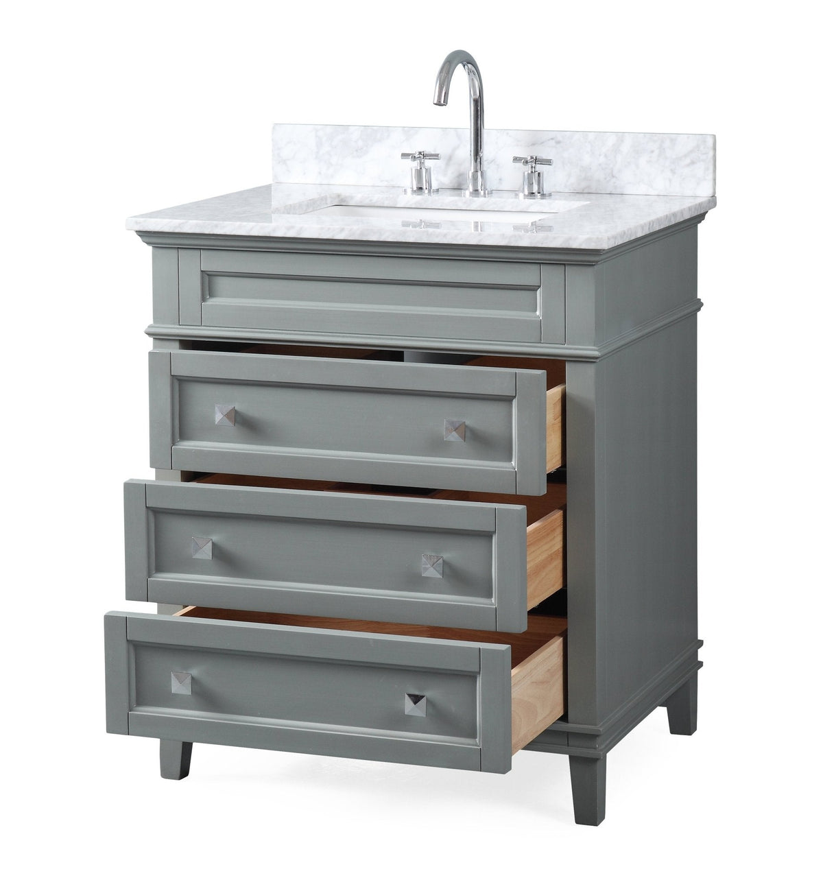 30" Tennant Brand Felix Modern Style Gray Bathroom Vanity
