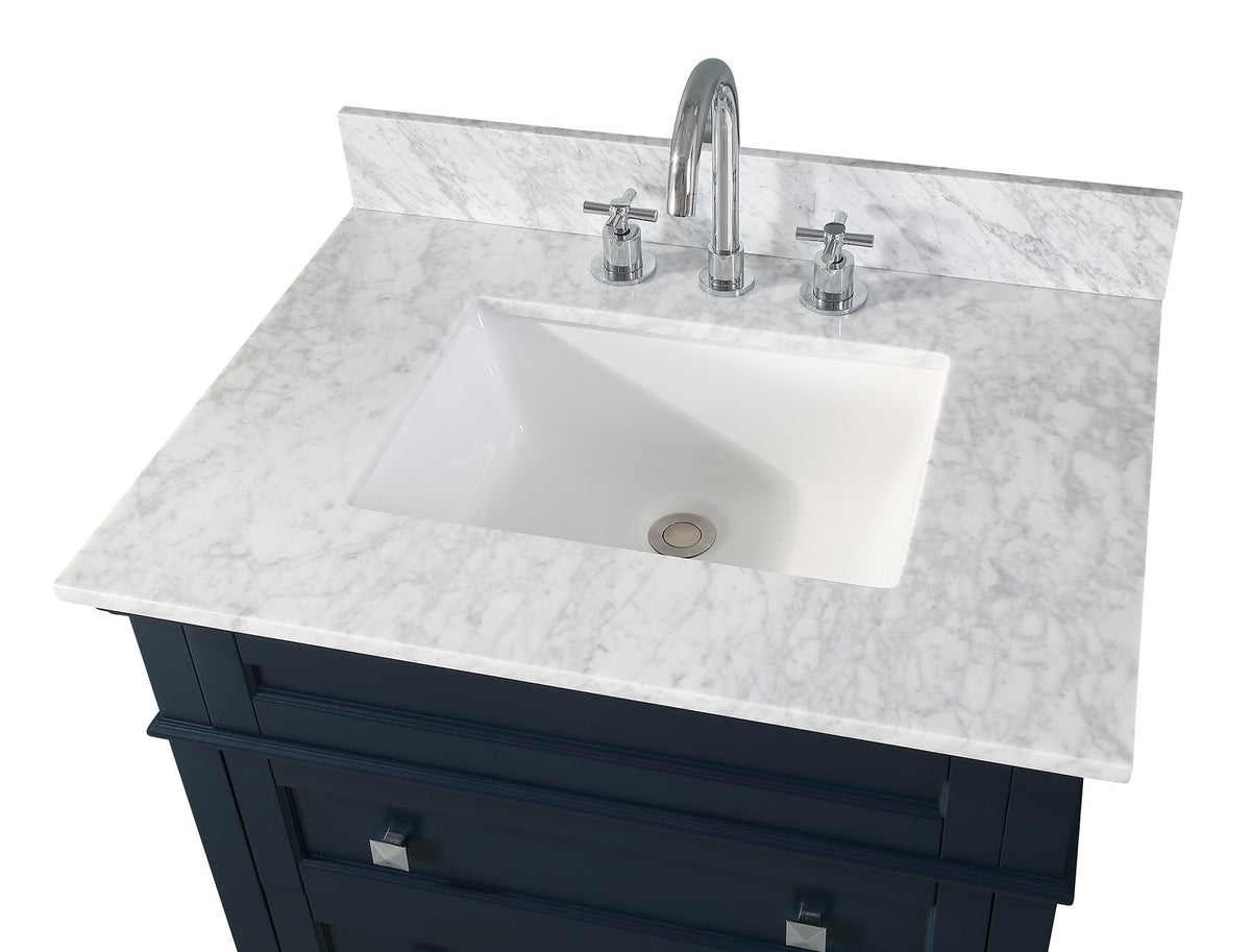 30" Tennant Brand Felix Modern Style Navy Blue Bathroom Vanity