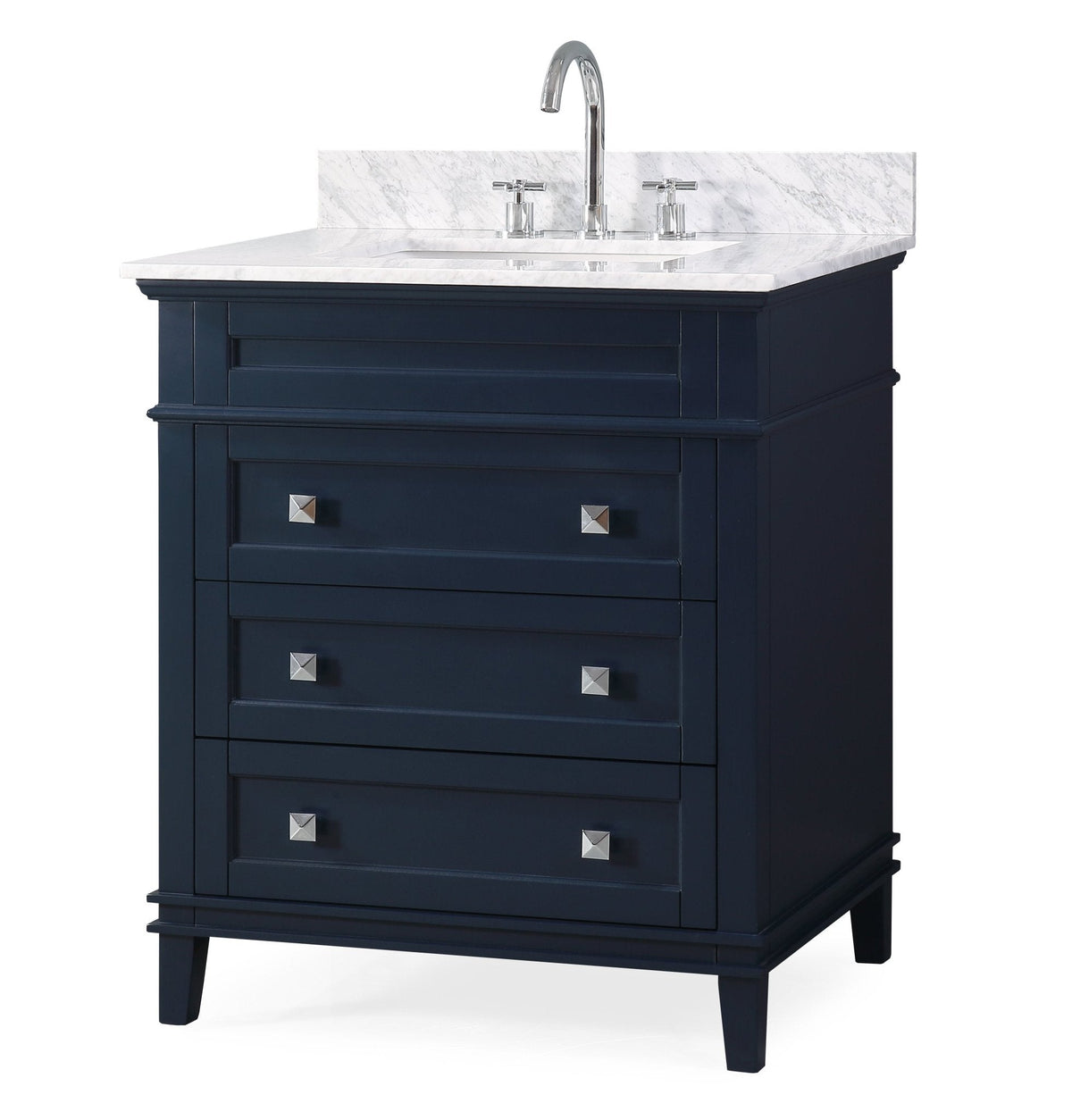 30" Tennant Brand Felix Modern Style Navy Blue Bathroom Vanity