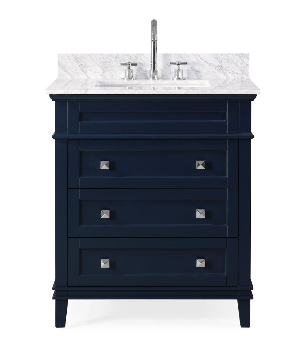 30" Tennant Brand Felix Modern Style Navy Blue Bathroom Vanity
