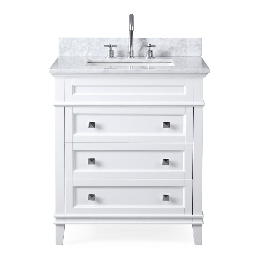 30" Tennant Brand Felix Modern Style White Bathroom Vanity