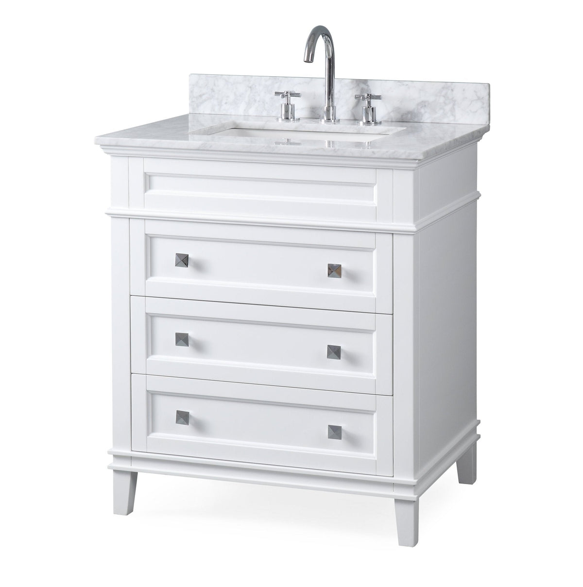 30" Tennant Brand Felix Modern Style White Bathroom Vanity