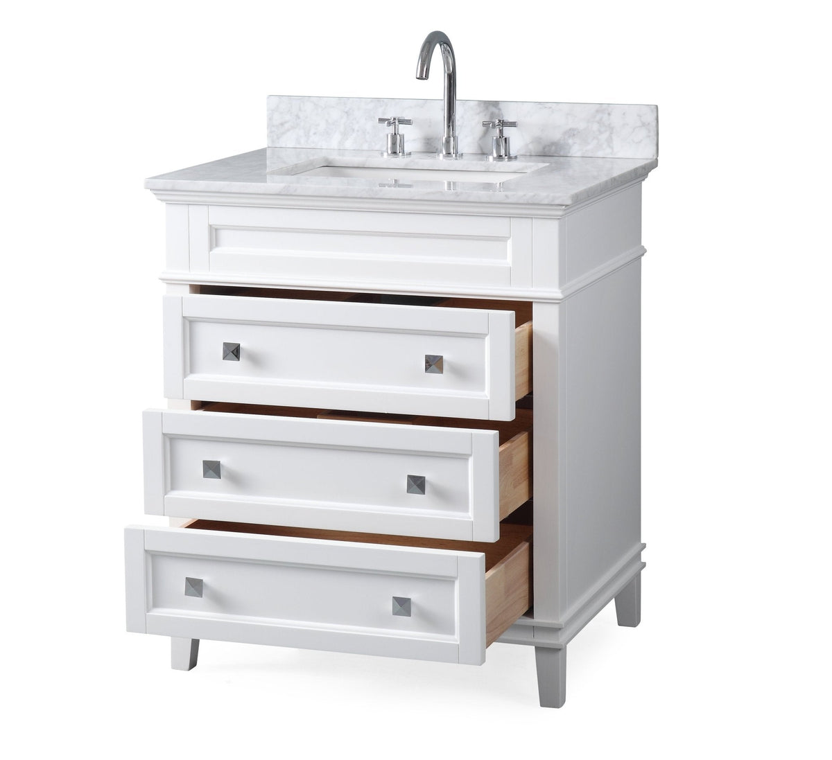 30" Tennant Brand Felix Modern Style White Bathroom Vanity