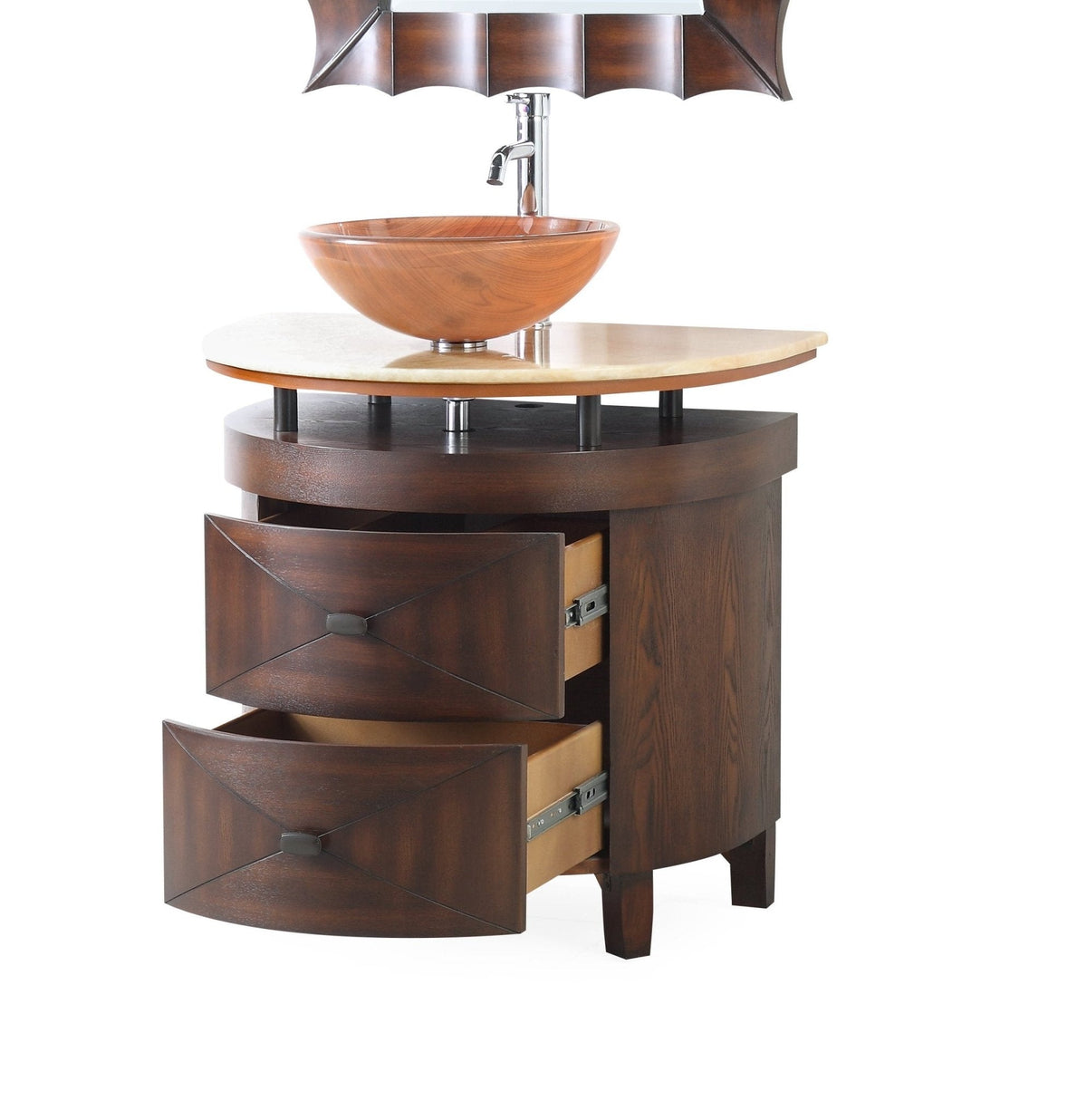 32" Benton Collection Onyx counter top Verdana Vessel Sink Bathroom Vanity