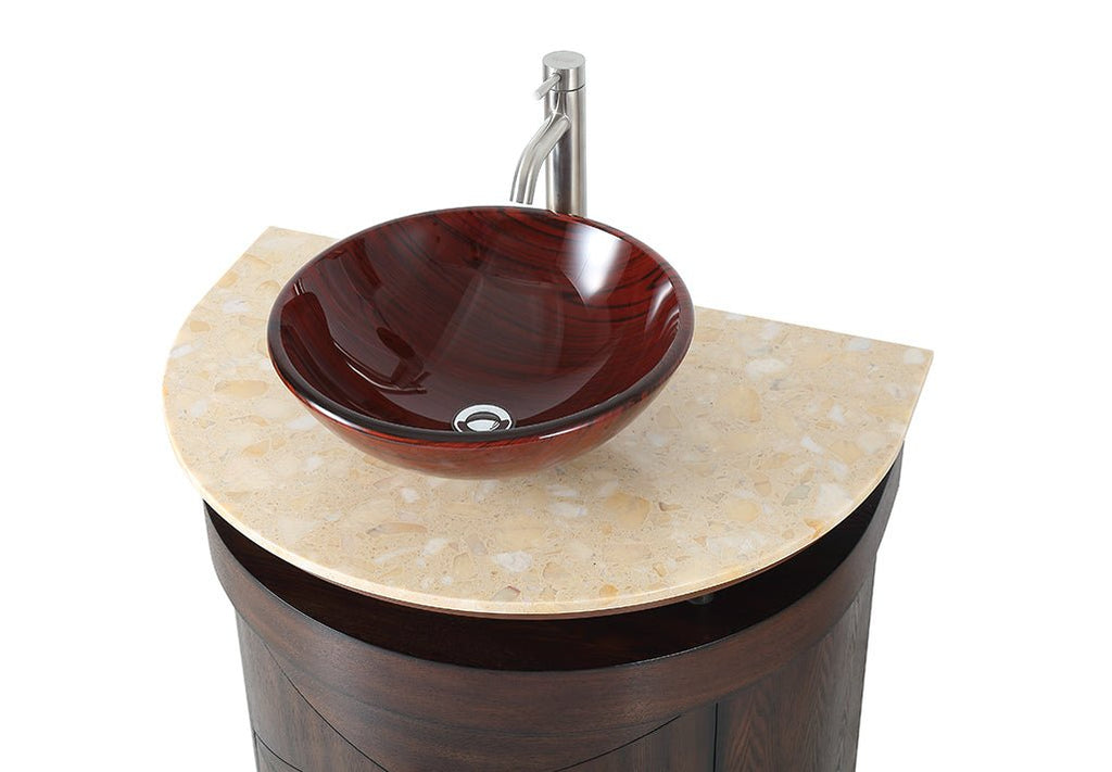 32" Benton Collection Onyx counter top Verdana Vessel Sink Bathroom Vanity