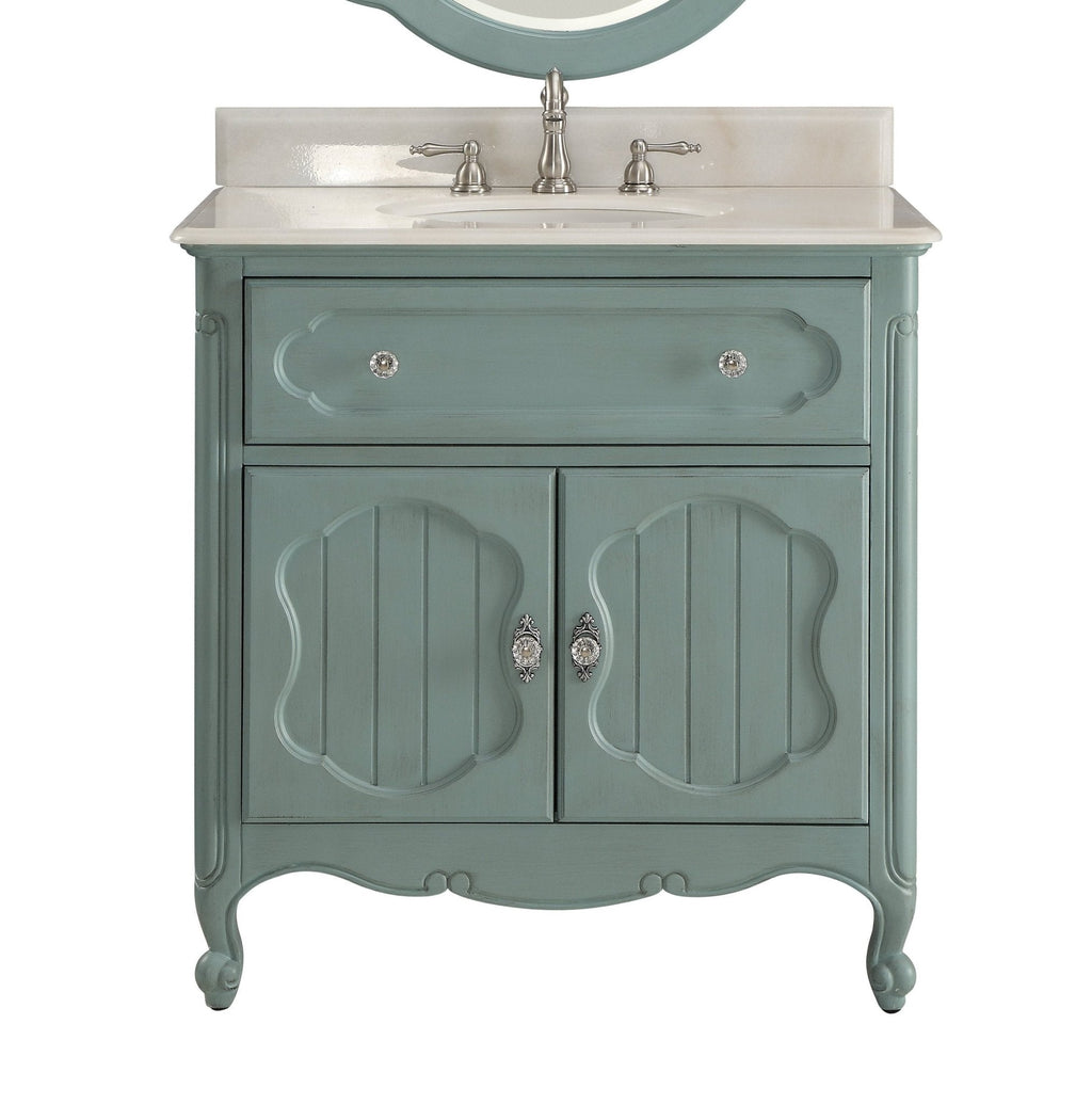 34 Inch Light Blue Charming Cottage Chic Knoxville Vanity