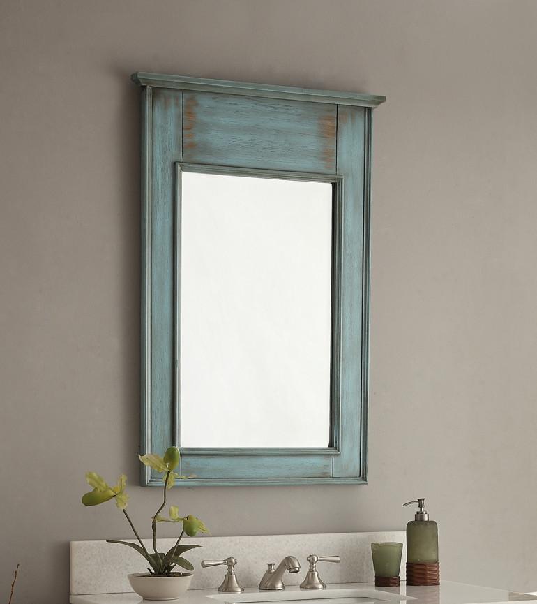 36 Inch Abbeville Farmhouse Style Distressed Blue Bathroom Vanity