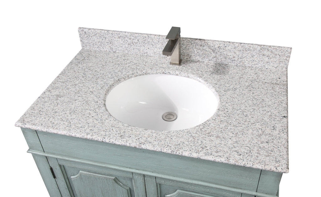 36" Benton Collection Litchfield Distressed Sage Green Bathroom Vanity