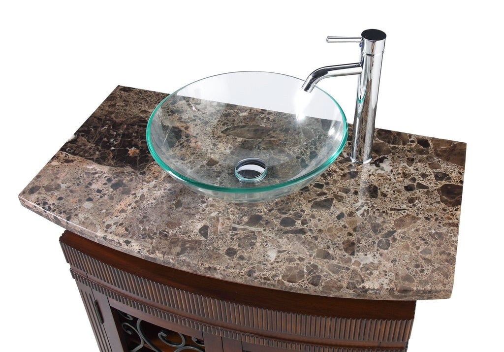 36" Benton Collection unqiue Artturi Vessel Sink Bathroom Vanity