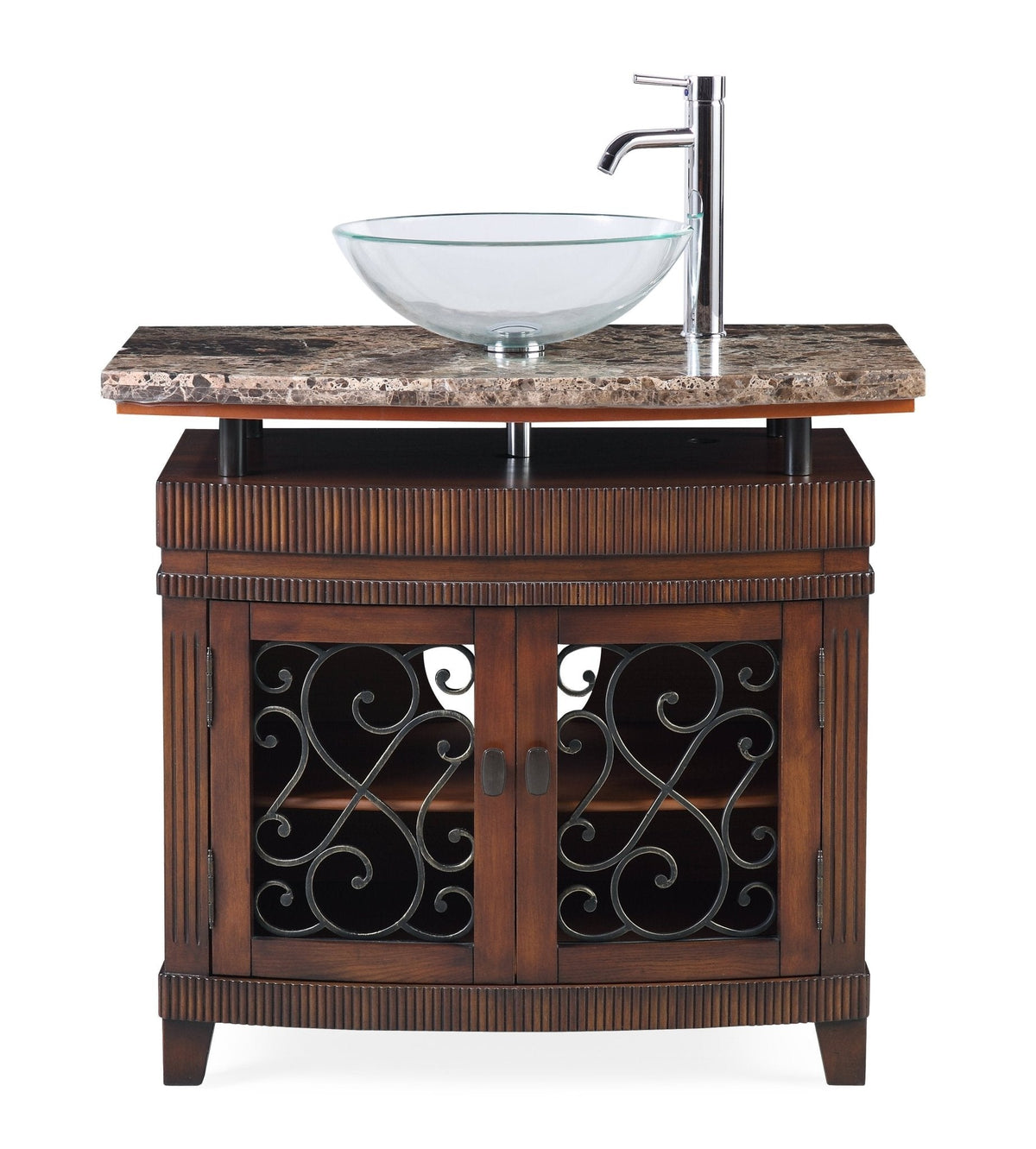 36" Benton Collection unqiue Artturi Vessel Sink Bathroom Vanity