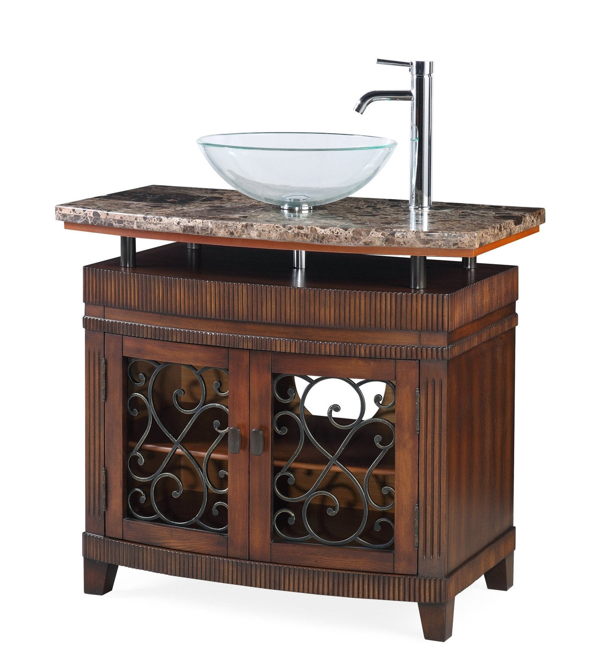 36" Benton Collection unqiue Artturi Vessel Sink Bathroom Vanity
