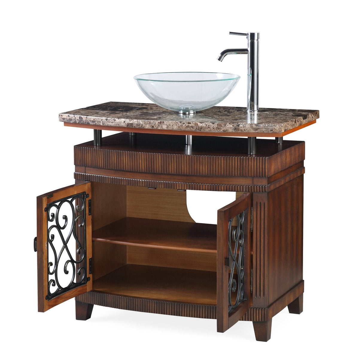 36" Benton Collection unqiue Artturi Vessel Sink Bathroom Vanity