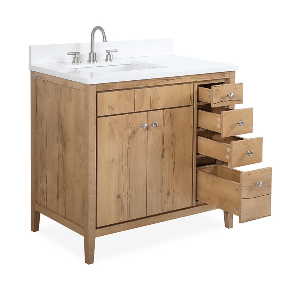 36 inch Modern Style Beatrice Bathroom Sink Vanity in Wood Finish