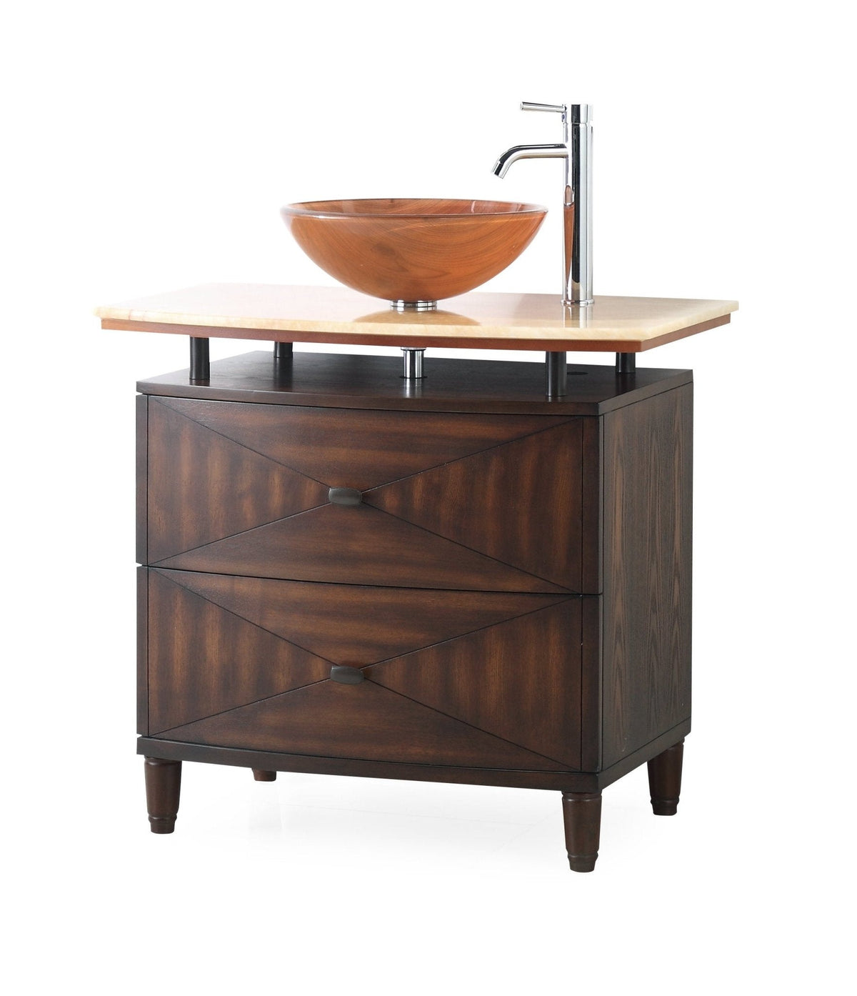 36" Onyx counter top Verdana Vessel Sink Bathroom Vanity
