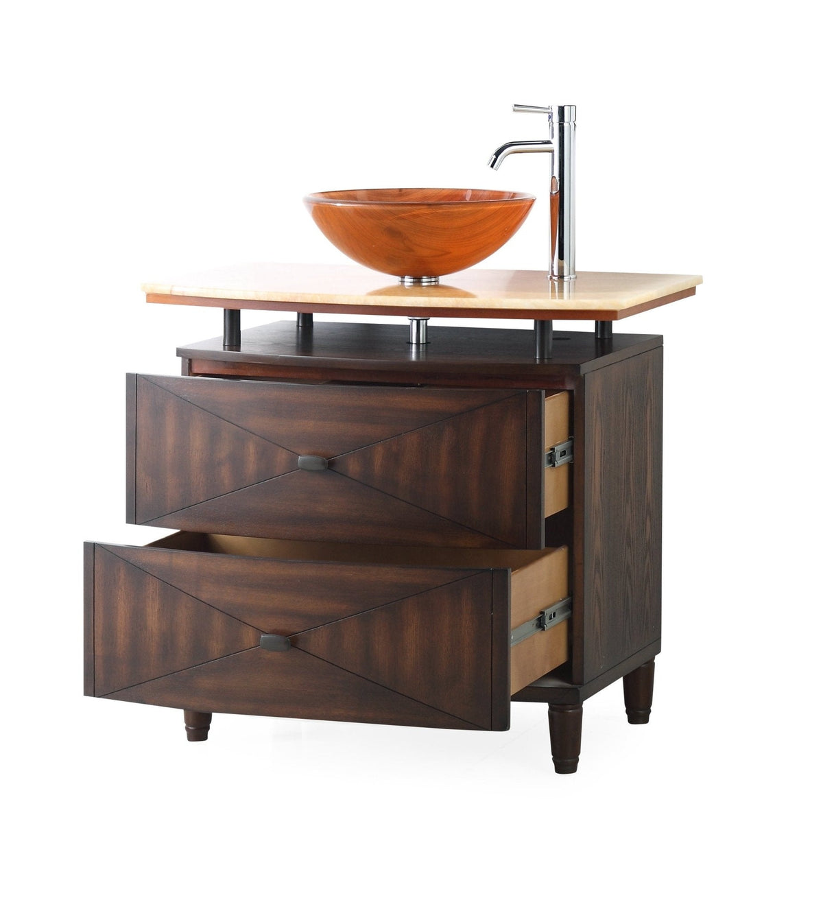36" Onyx counter top Verdana Vessel Sink Bathroom Vanity