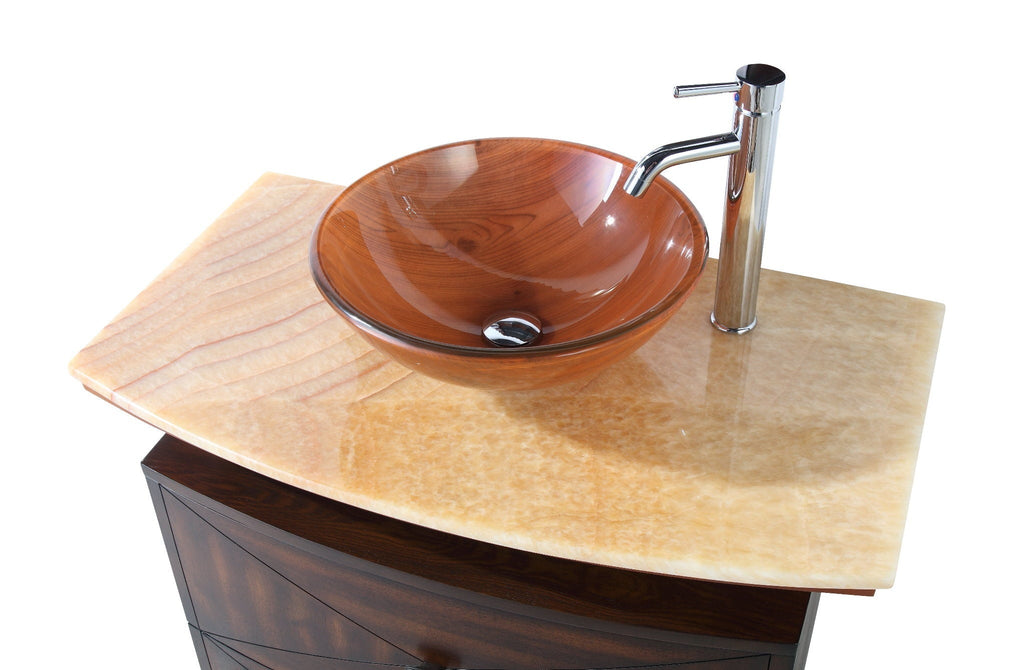 36" Onyx counter top Verdana Vessel Sink Bathroom Vanity