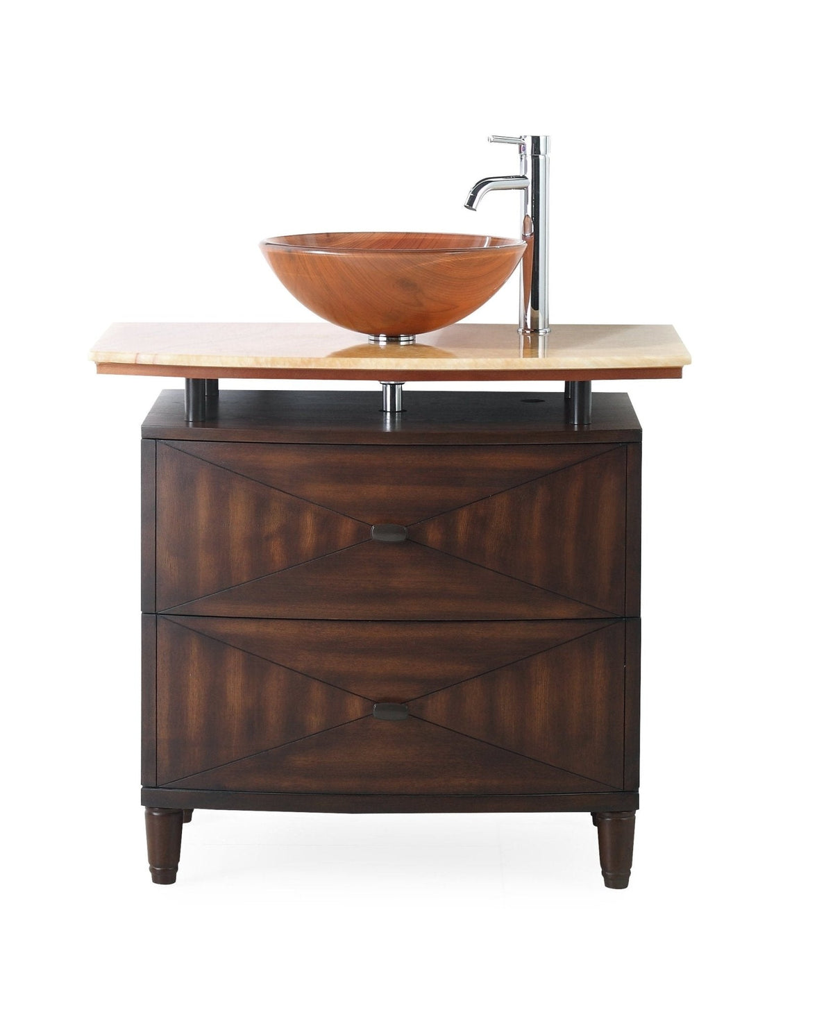 36" Onyx counter top Verdana Vessel Sink Bathroom Vanity